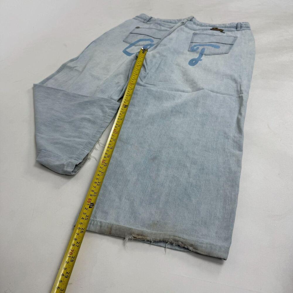 Vintage y2k grunge embroidered rare archive baggy wide leg skater jeans - Picture 3 of 6